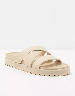 Sandales American Eagle AE Lanières Chunky Claquette Beige Femme | RVZ-92317876